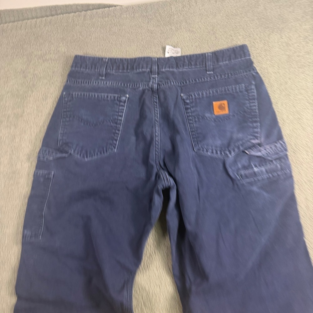 Carhartt B159-NVY Navy Blue Loose Original Fit Canvas Carpenter Pants 38x30